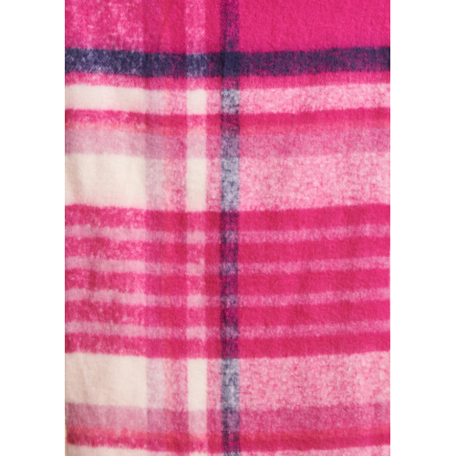 LA FEE MARABOUTEE women's scarf with fuchsia check pattern TARNAC
