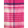 LA FEE MARABOUTEE women's scarf with fuchsia check pattern TARNAC