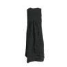 NEIRAMI women's black dress wrinkled fabric oversized egg D002J0 MADE IN ITALY
