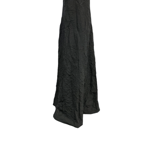 NEIRAMI women's black dress wrinkled fabric oversized egg D002J0 MADE IN ITALY