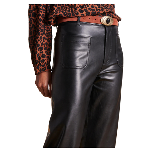 LA FEE MARABOUTEE pantalone donna ecopelle ZENO 100% poliuretano