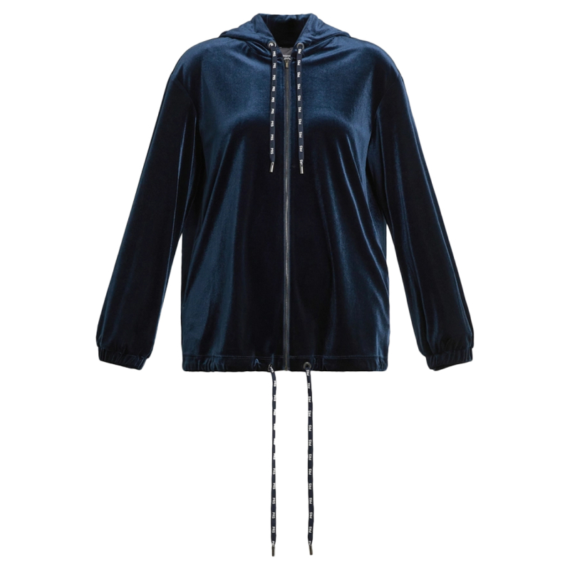 PERSONA by Marina Rinaldi blue chenille jacket 2423916032600 CHOPIN