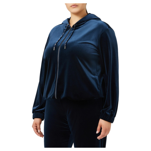 PERSONA by Marina Rinaldi blue chenille jacket 2423916032600 CHOPIN