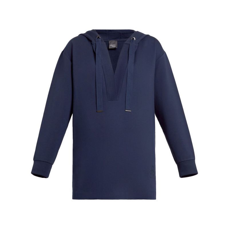PERSONA by Marina Rinaldi felpa donna blu 2423926011600 DEDALO 96% cotone 4% elastan