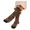 LA FEE MARABOUTEE pack of 2 pairs of black animalier/black gold socks TOPILO