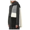 HUMILITY 1949 sciarpa donna lana morbida tricolore bianco/grigio/nero CESOY MADE IN ITALY