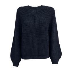 O’MER women's sweater English coast blue OM059C MADE IN ITALY