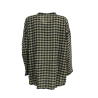 O’MER women's oversized shirt checked black/green OM086C MADE IN ITALY