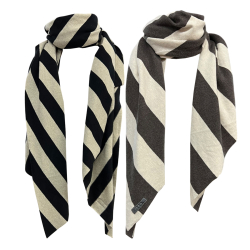 NEIRAMI sciarpa foulard donna righe larghe AA04SX MADE IN ITALY
