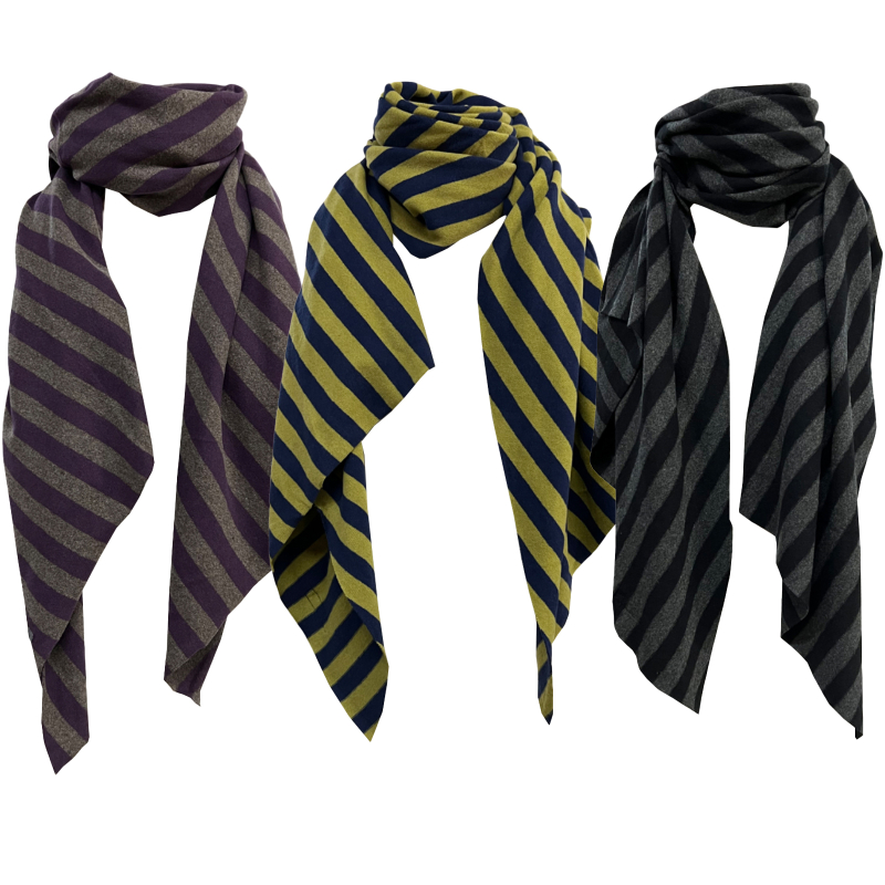 NEIRAMI sciarpa foulard donna righe AA04ST MADE IN ITALY