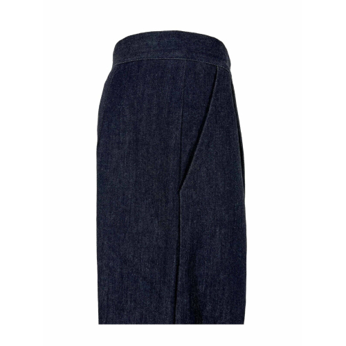 NEIRAMI pantalone donna jeans scuro DM02ND 98% cotone 2% elastan MADE IN ITALY