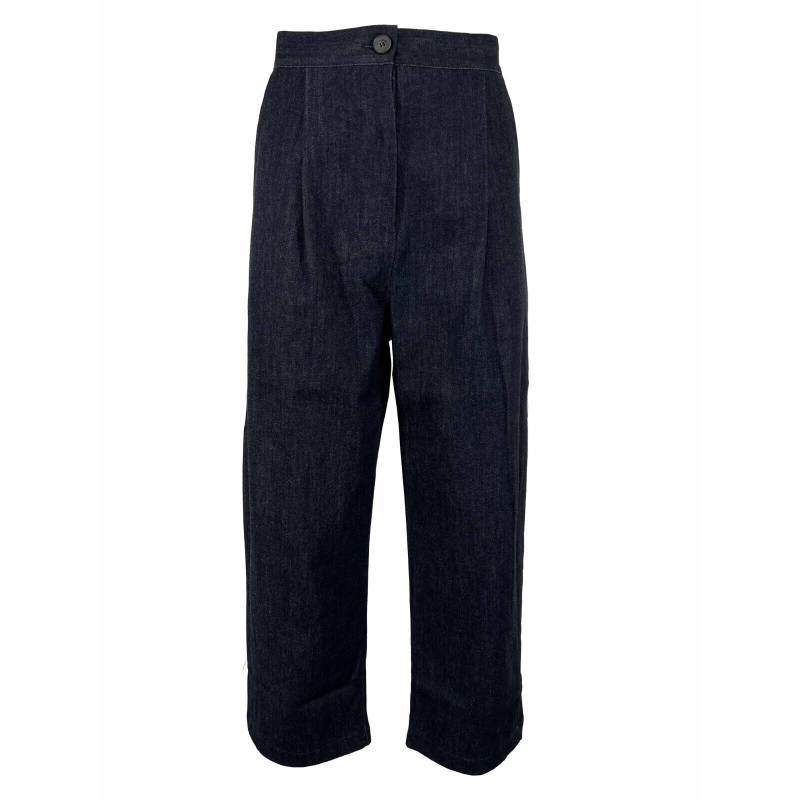 NEIRAMI women's dark jeans trousers DM02ND 98% cotton 2% elastane MADE IN ITALY