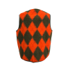 MADSON by BottegaChilometriZero men's vest diamond pattern orange/green DU24742 MADE IN ITALY