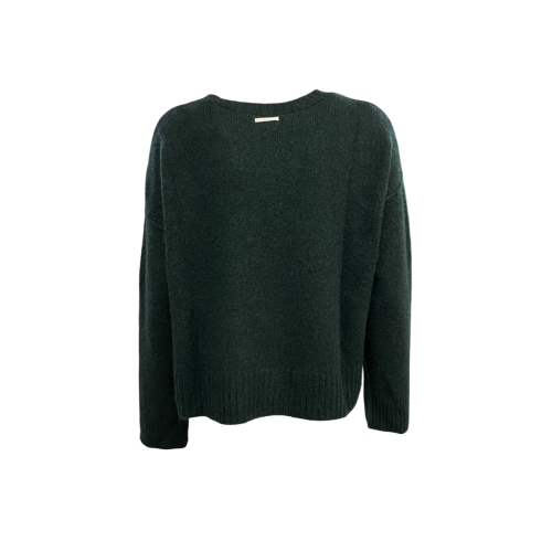 HUMILITY 1949 women's crewneck box sweater dark green SKY MADE IN ITALY