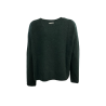 HUMILITY 1949 maglia donna girocollo a scatola verde scuro CIELO  MADE IN ITALY