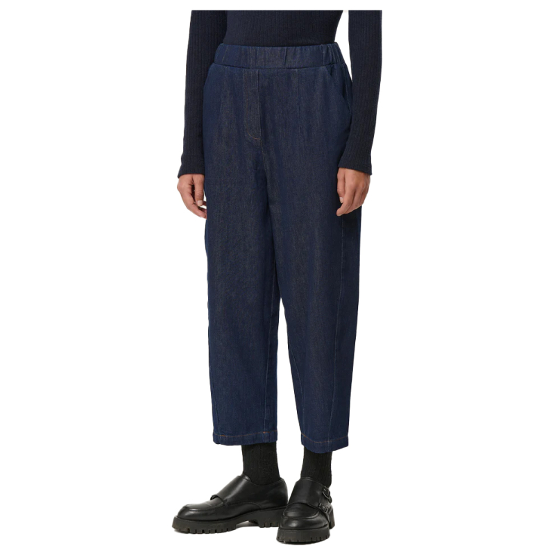 HUMILITY 1949 pantalone donna denim scuro ovetto UNIA 100% cotone