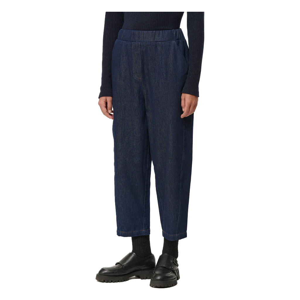HUMILITY 1949 women's dark denim trousers egg UNIA 100% cotton