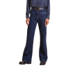 LA FEE MARABOUTEE pantalone jeans scuro a zampa RAIKOU-M 98% cotone 2% elastan