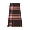 ARCIERI sciarpa uomo quadri bordeaux/moro 60% cashmere 40% merinos MADE IN NEPAL