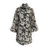 GUTTHA MILANO cappotto donna damascato nero fiori ecru   GUT24052 PASU MADE IN ITALY