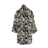 GUTTHA MILANO cappotto donna damascato nero fiori ecru GUT24052 PASU MADE IN ITALY