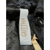 GUTTHA MILANO women's coat damask blue black flowers GUT24069 PASU MADE IN ITALY