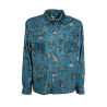 MADSON by BottegaChilometriZero men's oversized printed velvet shirt DU24702 MADE IN ITALY