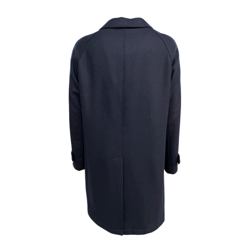 L’IMPERMEABILE cappotto uomo blu lana NEW DEA SHETLAND MADE IN ITALY