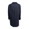 L’IMPERMEABILE men’s blue wool coat NEW DEA SHETLAND MADE IN ITALY