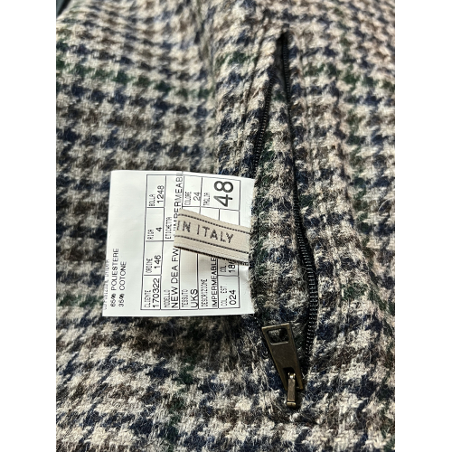 L’IMPERMEABILE men’s coat pied de poule grey/green/blue/brown NEW DEA FW MADE IN ITALY