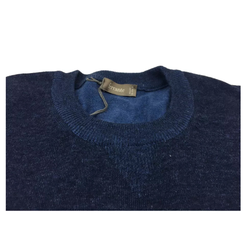FERRANTE maglia uomo blu melange MADE IN ITALY