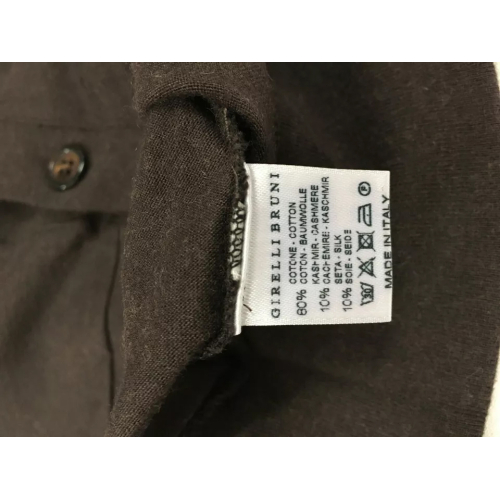 GIRELLI BRUNI gilet uomo moro melange 80% cotone 10% cashmere 10% seta