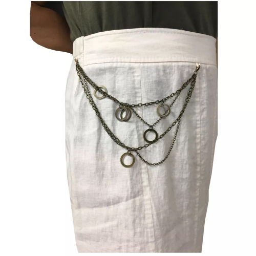 ELENA MIRO long skirt white 100% linen