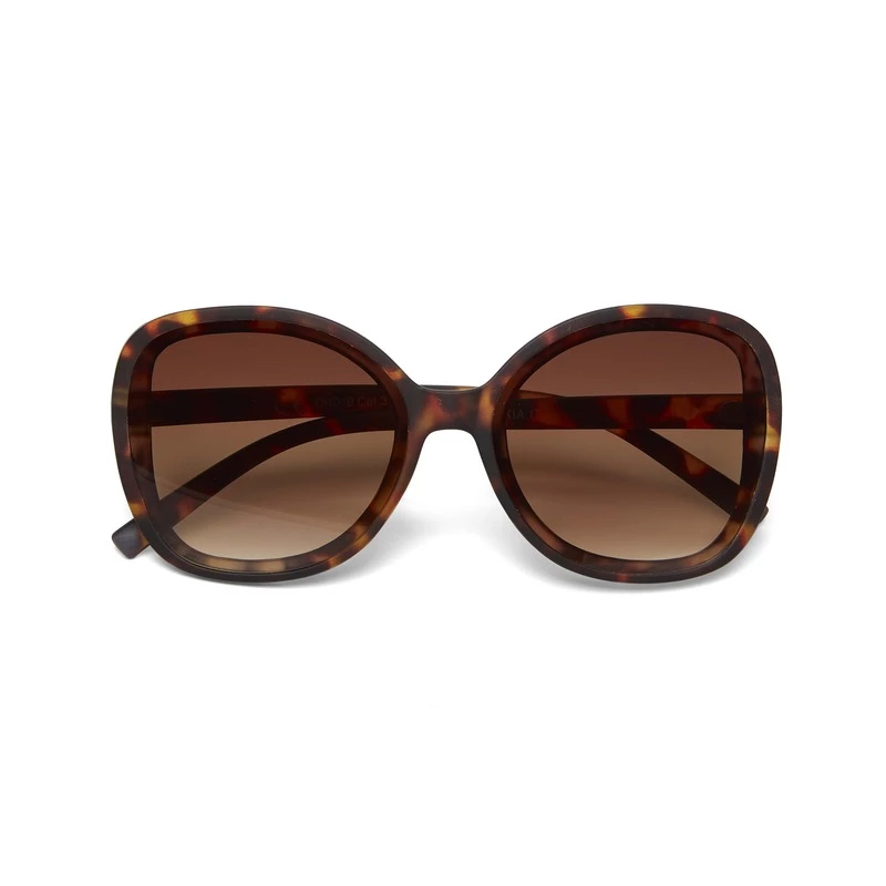 OKKIA occhiali da sole ANNA premontati Butterfly Classic Havana con montatura soft touch