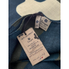 FUMAGALLI maxi foulard lana petrolio/multicolor mod PLANCHES WO G-14
