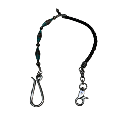 D’AMICO catena portachiavi uomo in pelle marrone+accessori zama etnici WAU0331 MADE IN ITALY