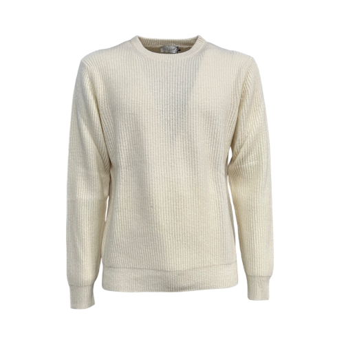 TERZO FUSO 1952 men's crewneck sweater English ribs 5901 100% wool MADE IN ITALY
