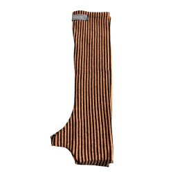 NEIRAMI manicotti donna a righe nero/zucca AC16ST MADE IN ITALY