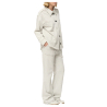 HUMILITY camicia donna over felpa garzata grigio chiaro melange CLEOR 85% cotone 15% poliestere