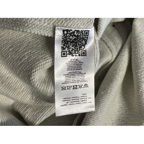 HUMILITY camicia donna over felpa garzata grigio chiaro melange CLEOR 85% cotone 15% poliestere