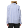 HUMILITY camicia donna over righe bianco/azzurro IWA-R MADE IN ITALY