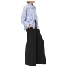 HUMILITY camicia donna over righe bianco/azzurro IWA-R MADE IN ITALY