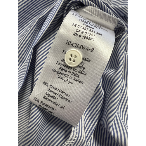 HUMILITY camicia donna over righe bianco/azzurro IWA-R MADE IN ITALY