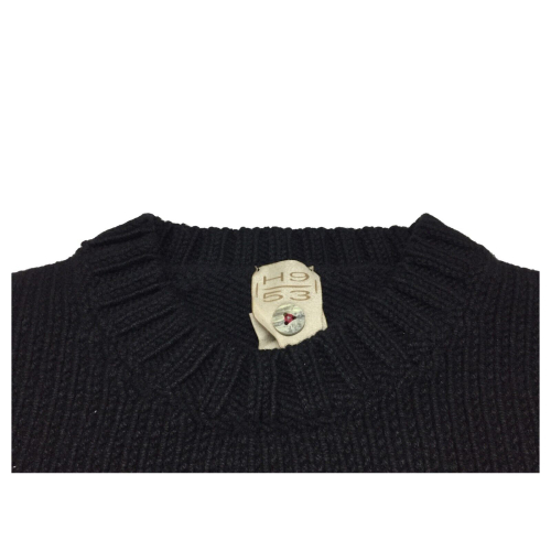 H953 men's heavy crewneck sweater art HS4220100% wool 19.5 micron MADE IN ITALY