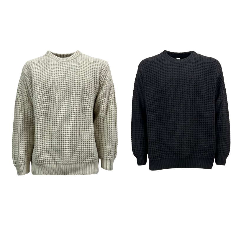 MADSON by BottegaChilometriZero heavy crewneck men's sweater over DU24775 MADE IN ITALY