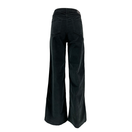 J-CUBE women's jeans palazzo velvet smooth black MILA MADE IN ITALY