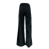 J-CUBE women's jeans palazzo velvet smooth black MILA MADE IN ITALY