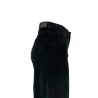 J-CUBE women's jeans palazzo velvet smooth black MILA MADE IN ITALY