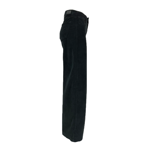 J-CUBE women's jeans palazzo velvet smooth black MILA MADE IN ITALY