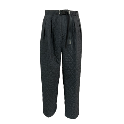 WHITE SAND men's trousers black quilted fabric WSU90 630 OLIVER MADE IN ITALY